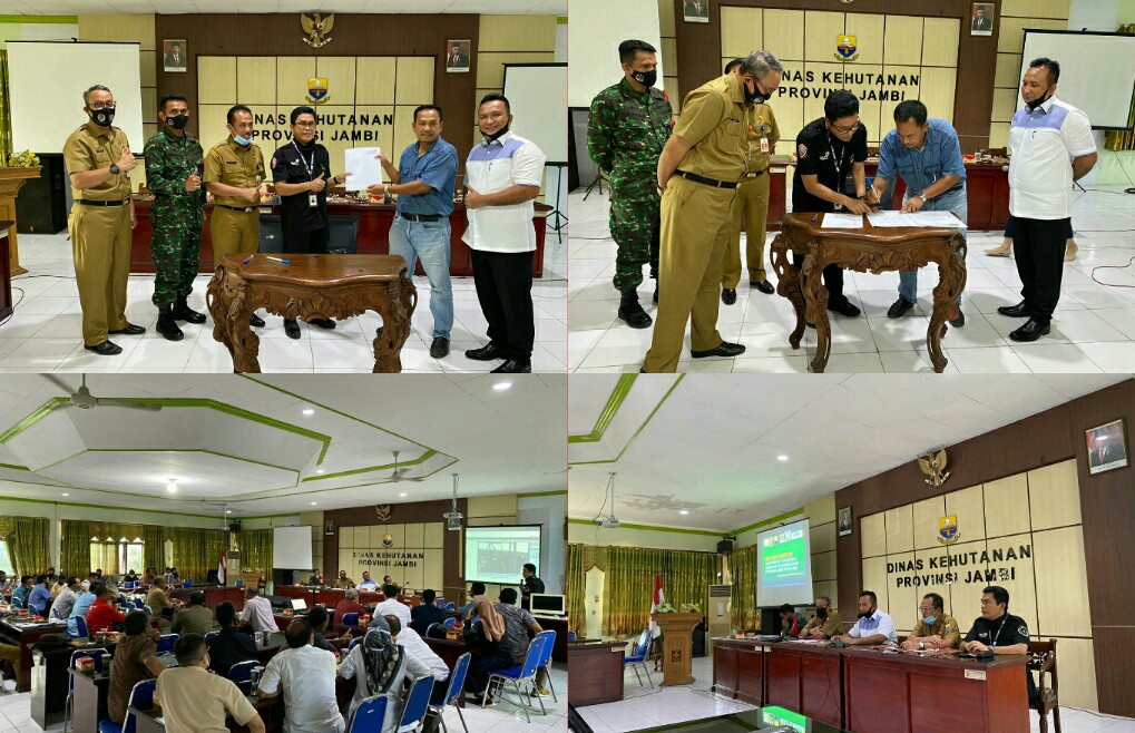 Pasiops Korem 042 Gapu Hadiri Rakor Pencegahan Kebakaran Hutan dan Lahan Prov. Jambi Tahun 2020