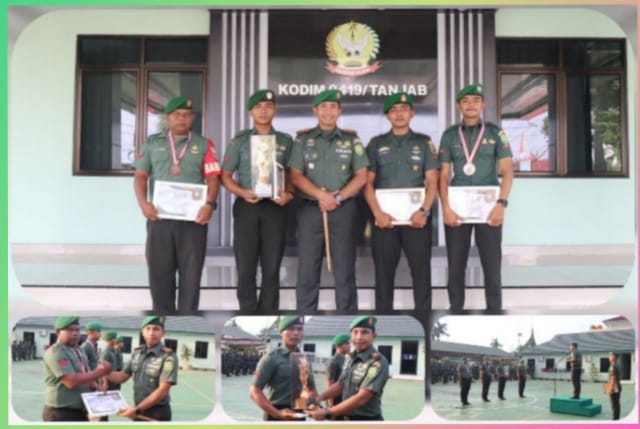 Bentuk Perhatian Pimpinan, Dandim 0419/Tanjab Berikan Penghargaan Kepada Prajurit Berprestasi