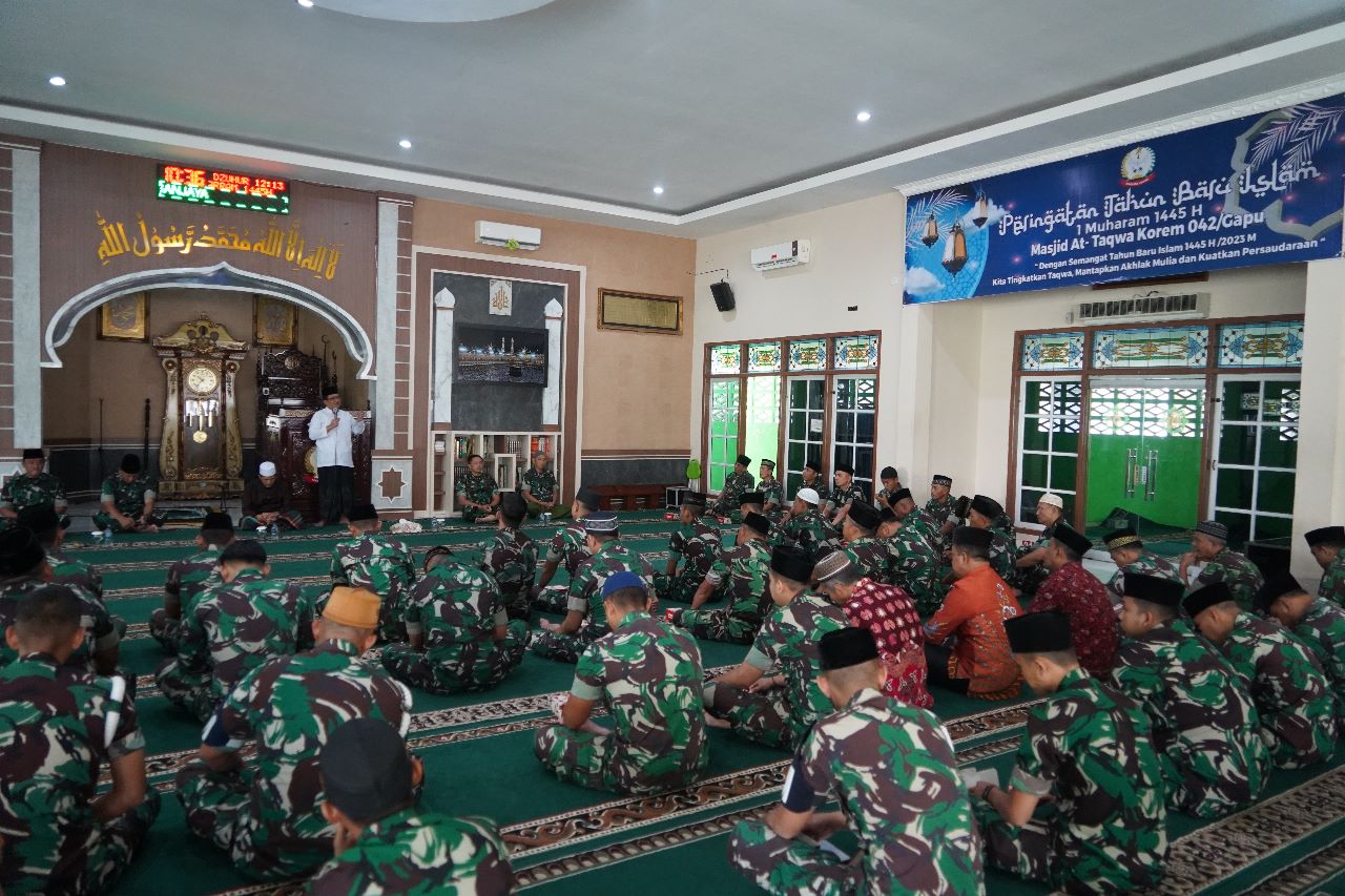 Korem 042/Gapu Peringati Tahun Baru Islam 1 Muharram 1445 H