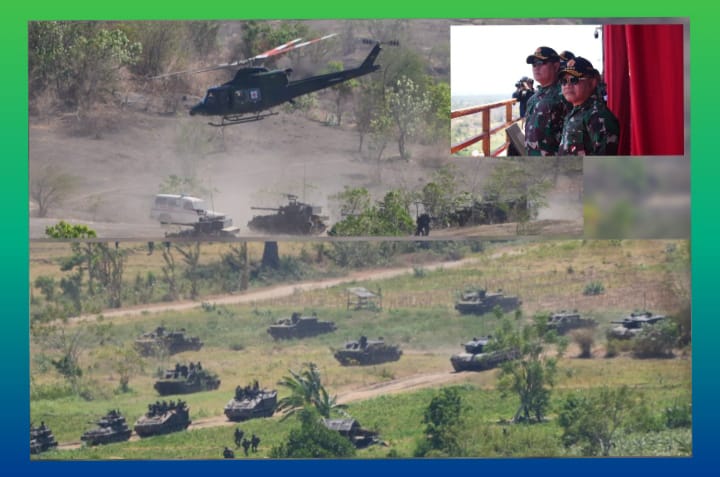 Kasad Saksikan Latihan Puncak Latgab TNI Dharma Yudha Tahun 2023