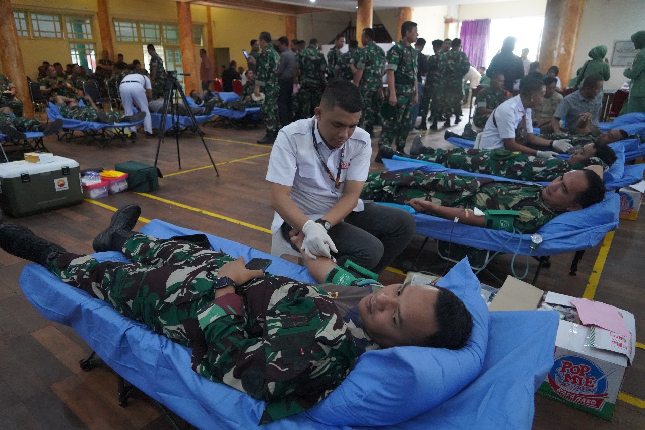 Aksi peduli kesehatan, HUT Ke-78 Persit Korem 042Gapu gelar Donor Darah