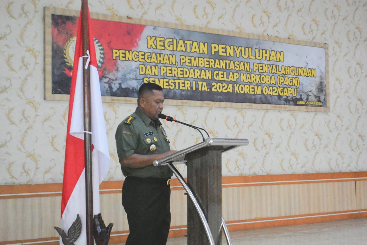 Cegah bahaya Narkoba, Korem 042/Gapu Gelar kegiatan P4GN bagi Prajurit dan PNS