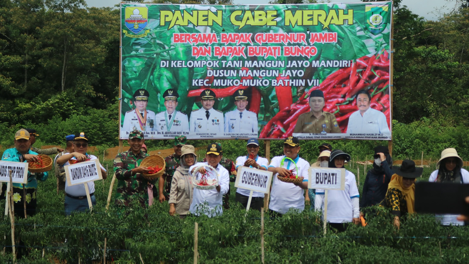 Dandim 0416/Bute ikut panen raya cabe dengan petani Mangun Jayo