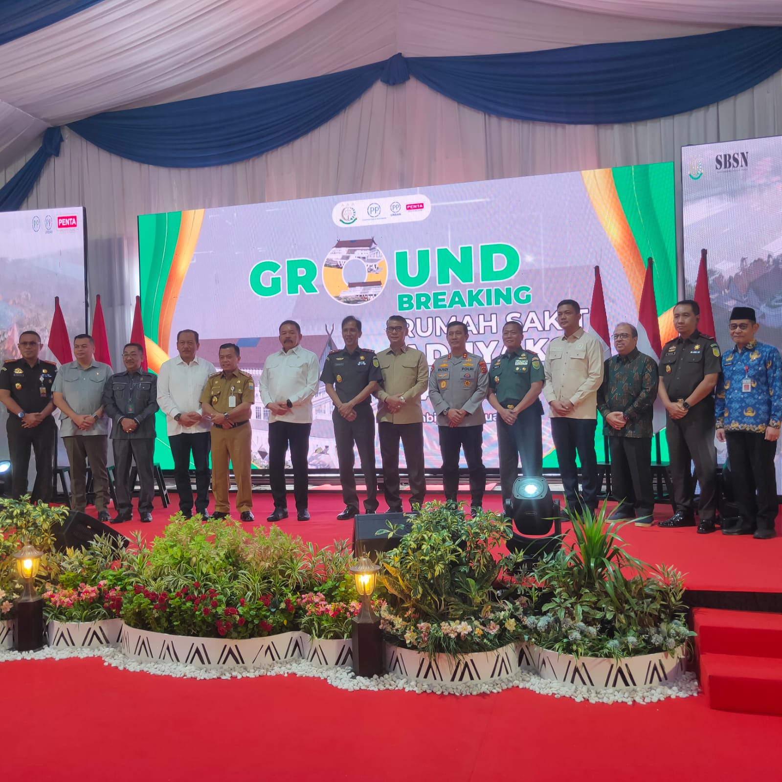 Danrem 042/Gapu Hadiri Ground Breaking Pembangunan Rumah Sakit Adhyaksa Jambi