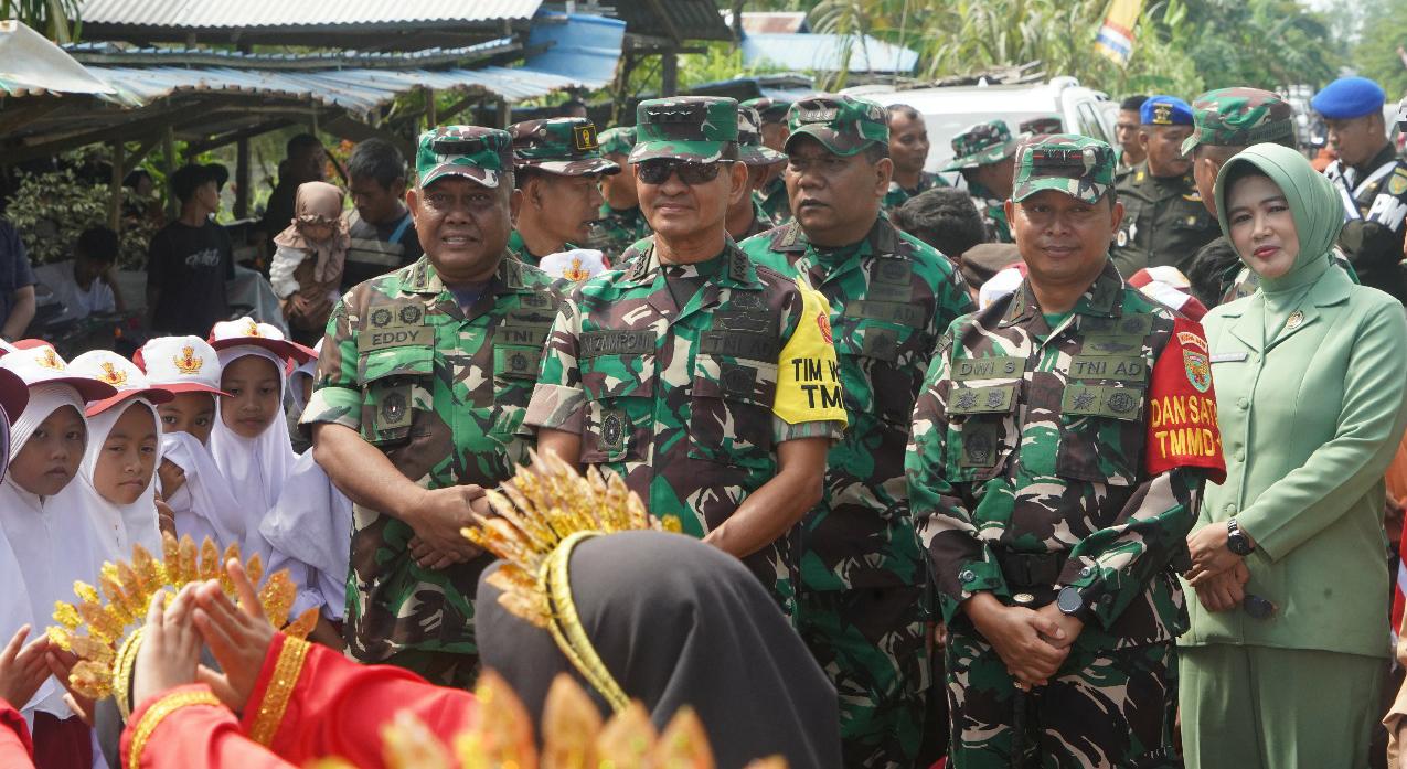 Kasrem 042/Gapu dampingi Tim Wasev TMMD ke-124 Kodim 0419/Tanjab